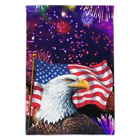 eagle patriotic   july celebration american flag fireworks garden yard flag walmartcom