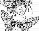 Butterfly Mask Pages sketch template