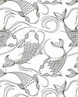 Pond Coloring Fish Pages Koi Printable Choose Board sketch template