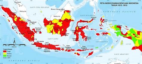 inilah peta wilayah wilayah  indonesia  rawan tersapu tsunami