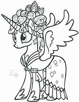 Pony Coloring Princess Little Pages Cadence Luna Fnaf Drawing Mlp Cadance Printable Wedding Evil Celestia Color Filly Getcolorings Sister Friendship sketch template