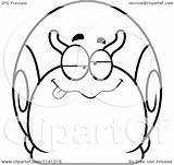 Drunk Dumb Snail Clipart Cartoon Outlined Coloring Vector Cory Thoman Royalty sketch template