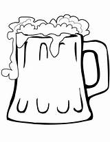 Beer Mug Coloring Pages Drinks Categories sketch template