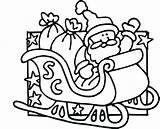 Santa Coloring Claus Pages Sleigh Reindeer His Printable Clipart Santas Rudolph Workshop Color Drawing Cliparts Clip Print Kids Christmas Lucia sketch template