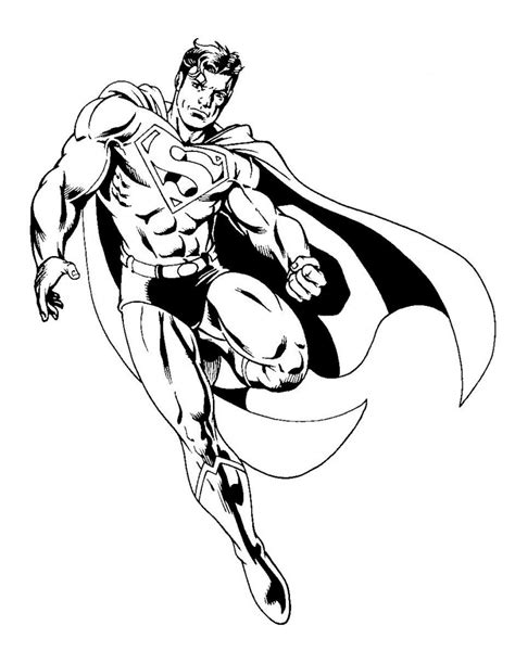 printable superman super hero flying coloring pages kids