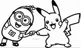 Pikachu Coloring Pages Pokemon Picachu Getdrawings Minion sketch template