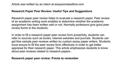 school essay peer reviewed papers