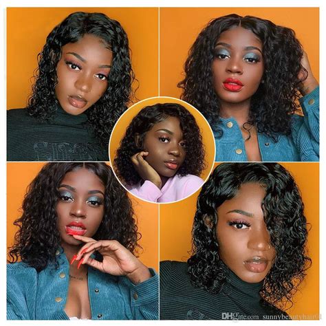 Short Curly Human Hair Wig For Black Women Lace Front