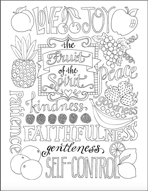 fruit   spirit coloring page flanders family homelife