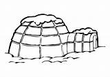 Igloo Coloring Large sketch template