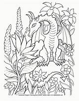 Coloring Dragon Pages Flower Dragons Printable Color Cool Deviantart Colouring Sheets Book Detailed Really Fairy Butterfly Fantasy Adults Fantastical Popular sketch template