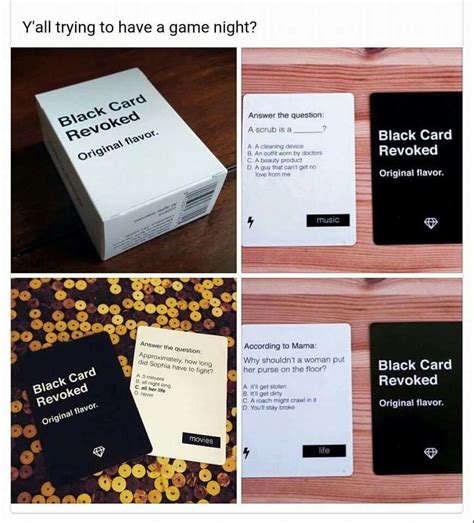 black card revoked game questions  gameita