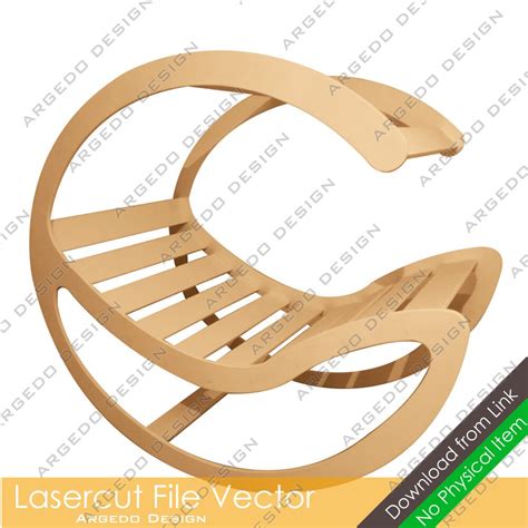 Rocking Chair 3d Model Template Laser Cut Vector Dxf Eps Svg Files For