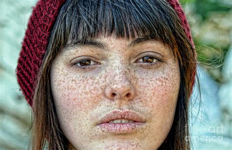 Freckle Face Closeup Color Version Photograph By Jim Fitzpatrick Pixels