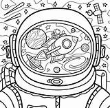 Astronaut Coloring Pages Planets Space Boy Planet Astronauts Kids Helmet Wonder sketch template