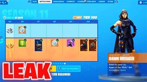 Season 11 Battle Pass 😱 Skins Map Thema And Leaks Level