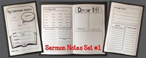 freebie sermon note templates  kids life  faith  joy
