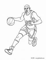 Magic Lebron Dunking Regateando Coloringhome Baloncesto Jugadores Hellokids Línea Jonhson sketch template