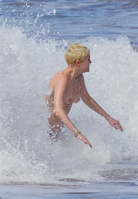 miley cyrus topless on the beach in hawaii 20 celebrity