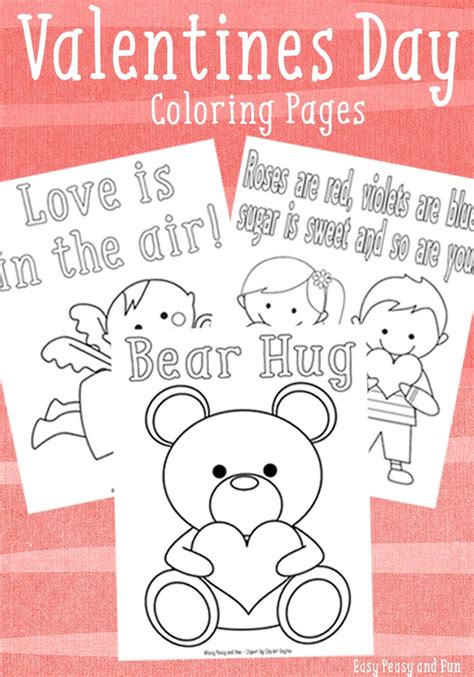 sweet valentines day coloring pages easy peasy  fun