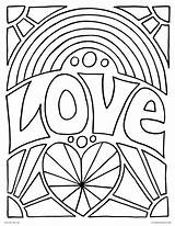Coloring Pages Rainbow Pride Adults Lgbt Printable Adult Kids Color Hearts Quotes Retro Print Board Getcolorings Words Funky Nature Mandala sketch template