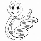 Snake Coloring Clipart Printable Library Pages Cute sketch template