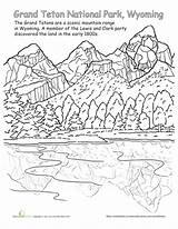 Yosemite Teton Yellowstone Tetons Jasper Designlooter Geography Glacier sketch template