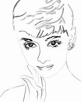 Audrey Hepburn sketch template