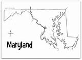 Coloring State Maryland sketch template