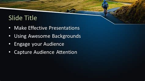 outdoor cycling powerpoint template  powerpoint