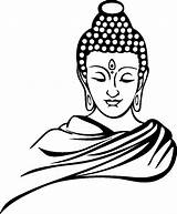 Buddha Drawing Line Face Getdrawings sketch template