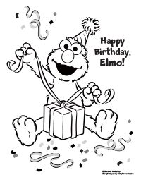 birthday coloring pages elmo birthday elmo
