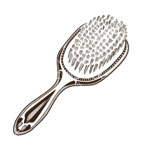 industrial design hair brush sketch clip art library