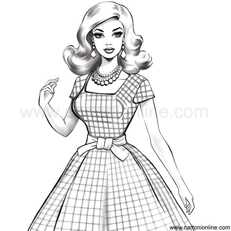 barbie    coloring page