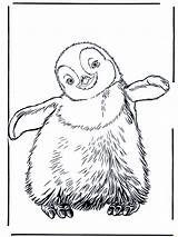 Penguin Coloring Pages Kids Printable Print Emperor Feet Happy Realistic Penguins Colouring Cute Animal Pinguin Color Animals Cartoon Baby Sheet sketch template