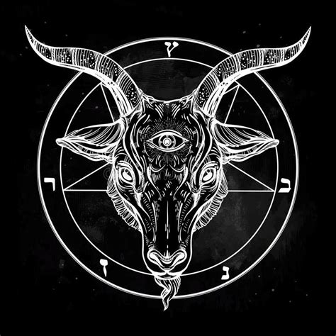 pentagram demon baphomet satanic goat head 666 by baphomet
