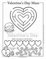 Mazes Valentine Valentines Printable Maze Activity Activities Kids Worksheets Pages Worksheet Printables Kindergarten Sheets Heart Coloring Print Brainymaze Hearts Choose sketch template