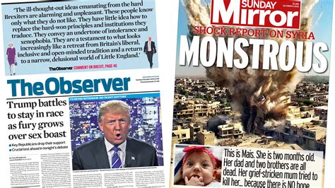 newspaper headlines trump s troubles syria sorrow and pension per
