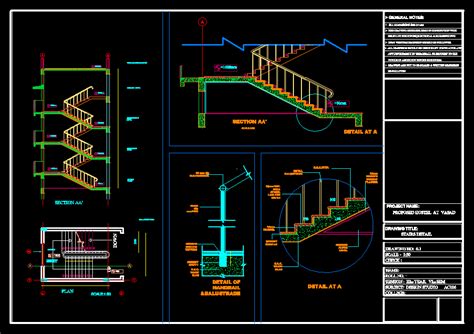 staircase detail dwg detail  autocad designs cad