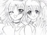 Anime Drawing Drawings Sisters Coloring Pages Manga Deviantart Draw Galleries Choose Board Easy sketch template