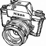 Camera Nikon Drawing Illustration Vintage Film Sketch Classic Stickers Paintingvalley Sticker Redbubble Wall Clipartmag Getdrawings sketch template