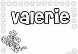 Coloring Valerie Name Pages Coloring4free Print sketch template