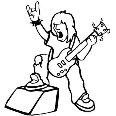 awesome rockstar coloring page  printable coloring pages  kids
