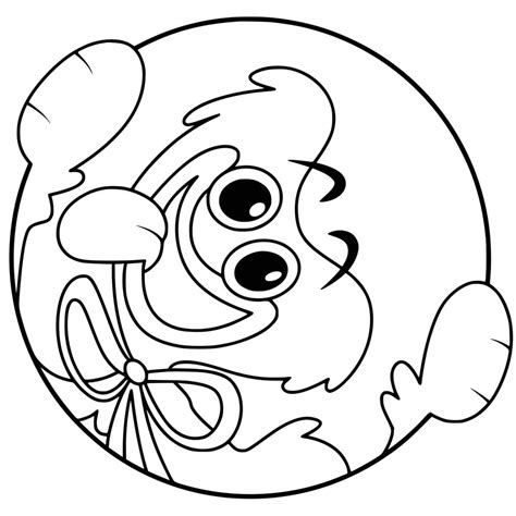 funny huggy wuggy coloring page