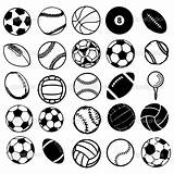 Sports Balls Coloring Drawing Ball Vector Template Unknown Illustration Getdrawings Reference sketch template