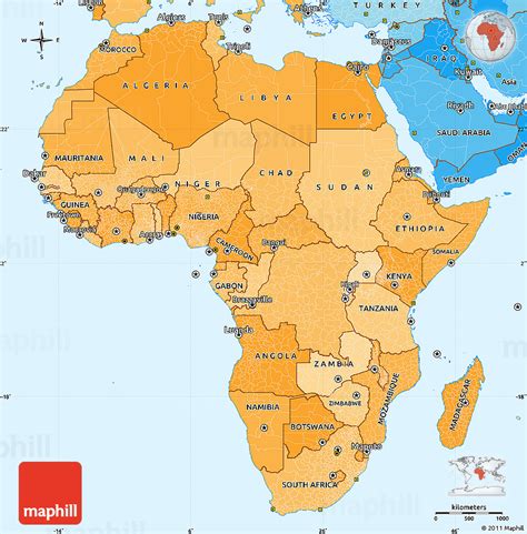 simple political map  africa