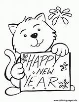Coloring Year Happy Pages Years Drawing Printable Sheets Color Eve Cute Kids Cat Buddy Card Colouring Bears Print Bestcoloringpagesforkids Book sketch template