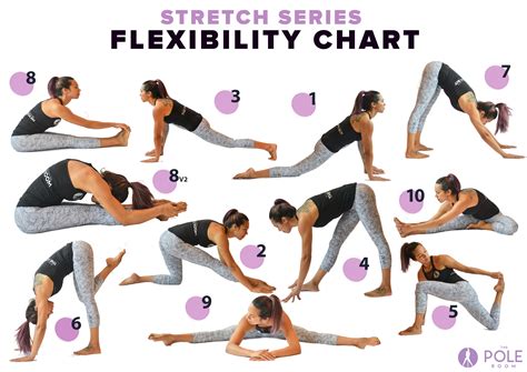 stretch series  day splits challenge flexibility chart flat front