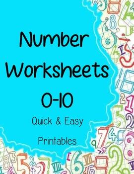 number worksheets   print  printables  abacadabra tpt