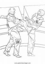 Kampfsport Verschiedene Sportarten Malvorlage Kategorien sketch template
